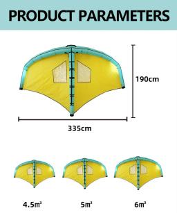 Inflável Kite Flying Wing, Handheld Kite para esportes aquáticos ao ar livre, Surfing Board, Vários tamanhos - Image 4