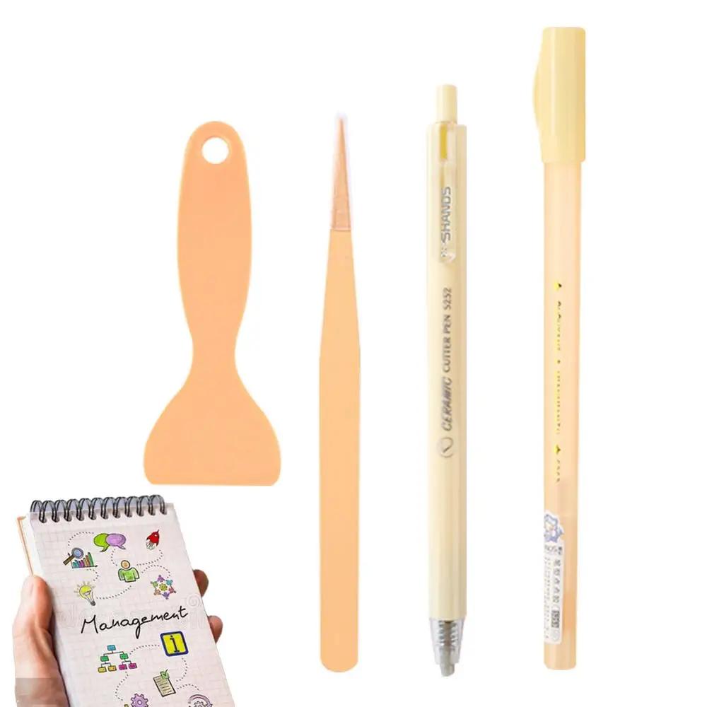 Kit de ferramentas para scrapbooking, 4 peças, ferramenta manual, caneta de cola, adesivo forte, conjunto de ferramentas para colagem de papel, fabricação de cartão de arte e - Image 1