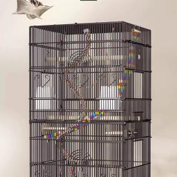 Poleiros de gaiola em preto para varanda, cabide de gaiolas, brinquedos para hamster, canário, pombo, acessórios para pássaros - Image 3