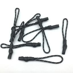 10 pçs puxadores de zíper preto tubo termo retrátil puxadores de zíper mochila roupas duráveis simples acessórios de zíper - Image 2