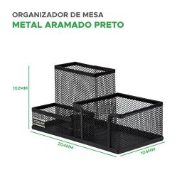 Organizador De Metal Telado Para Escritório Porta Caneta etc - Image 3