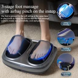 Massageador elétrico do pé com calor, vibração Amassar Machine, fascite plantar, neuropatia, circulação para relaxamento - Image 3