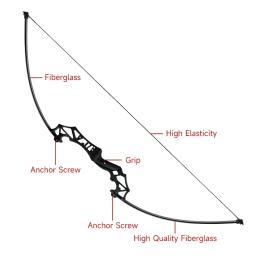 Profissional Straight Draw Bow, poderosa caça arco e flecha, tiro ao ar livre, Esportes, 30-50 Lbs, Novo - Image 2