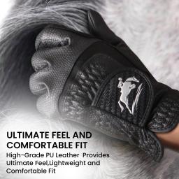 Luvas femininas de couro PU premium para equitação, leves, respiráveis e extensíveis com aderência para tela sensível ao toque para equestre - Image 3