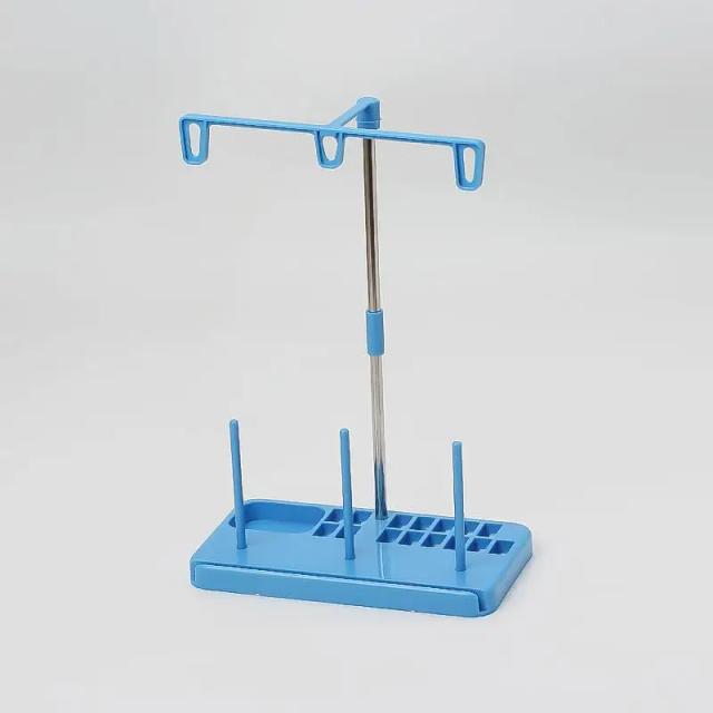 Organizador de Fios com Suporte para Máquinas de Costura Domésticas - Rack para 3 Bobinas de Quilting