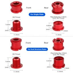 5 peças parafusos de pedaleira de bicicleta 6.5/8.5mm única corrente dupla parafuso diâmetro da porca externa. peças de bicicleta de estrada mtb de 10 mm - Image 4