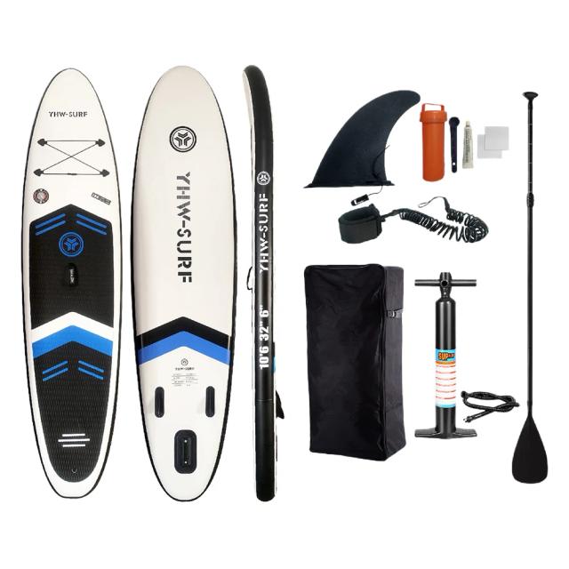 Stand Up Paddle Inflável com Bomba - SUP PVC Ideal para Corridas e Esportes Aquáticos ao Ar Livre