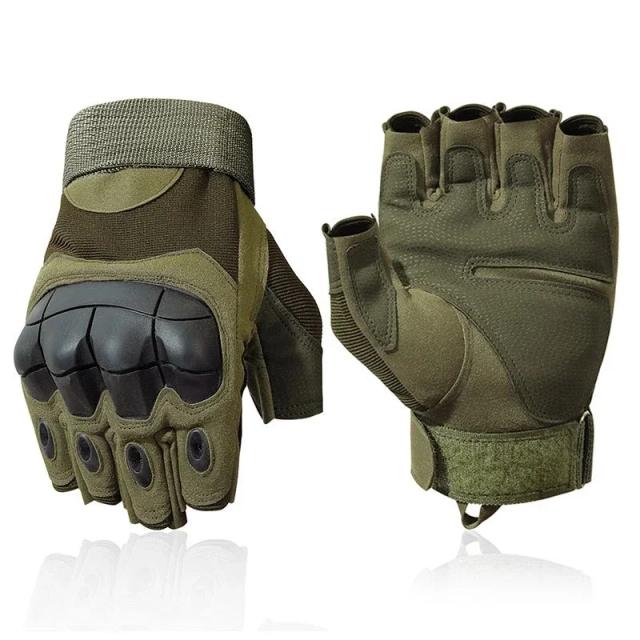 Luvas Táticas Knuckle com Dura Exterior para Escalada, Motocicleta, Paintball, Airsoft e Aventura ao Ar Livre