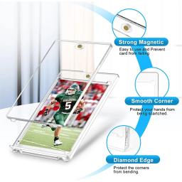 Suporte de cartão magnético para cartões comerciais, mangas claras, esportes de beisebol acrílico, brinquedo de jogar estrelas, presente para crianças, 2.87x4.33 ", 35PT, 1pc - Image 3