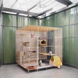 Casa multi-camada com Villa Premium Pet Enclosure, grande gaiola de gato doméstico, vendas quentes, 2024 - Image 4