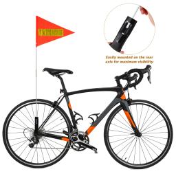 Bandeira reflexiva bicicleta hastes o sinal banner segurança ir kart bandeiras com pólo pvc - Image 6
