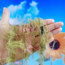 Fios de lã de pelúcia Faux verde para tricô, flor colorida, fio misturado à mão, DIY artesanal, saco tecido, chapéu, cachecol, crochê, 80g - Image 6