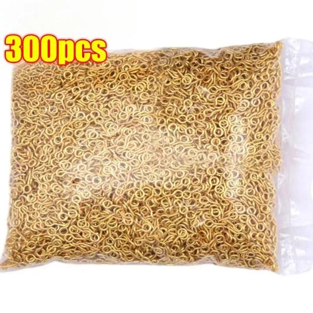 Mini Pinos de Aço Inoxidável com Gancho Roscado e Ilhós para Jóias e Acessórios DIY