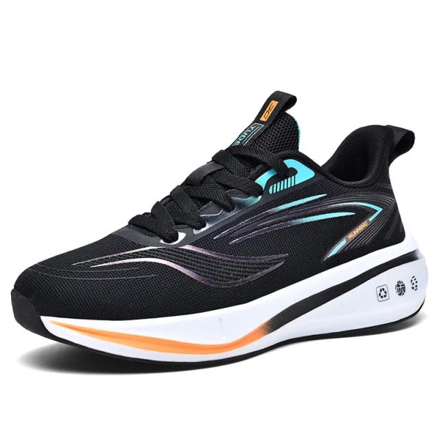 Tênis de Corrida Masculino com Placa de Carbono e Solado Antiderrapante para Maratonas Profissionais