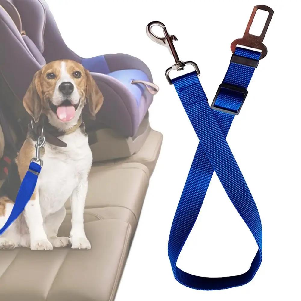 Auto Cintos de segurança do carro para animais de estimação, cinta ajustável, Buckle Clip, cinto de segurança, fácil controle - Image 1
