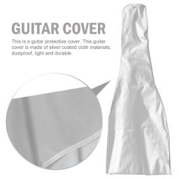 Prata revestido guitarra caso capa, útil instrumento protetor, pano de proteção, poeira, durável, baixo, balada - Image 3