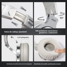 Oneodio pro 10 fones de ouvido com fio sobre a orelha de alta resolução áudio com fio fone de ouvido com microfone estúdio dj fones de ouvido estéreo 3.5mm/6.35mm - Image 3