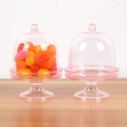 Clear Cupcake Stand Box, barra de doces, mesa doce, sobremesas, cookies Box, casamento, decorações de aniversário, 8cm, 4pcs - Image 1