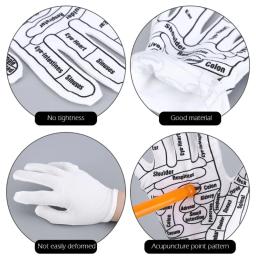 Luvas acupressão, reflexologia, mão, ferramenta acupressão para massagem mão, luvas reutilizáveis ​​para - Image 3