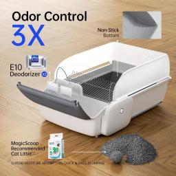 Caixa automática para gatos, caixa de areia com controle inteligente de aplicativos, 7L, extra grande, remoção de odores, fezes antiaderentes - Image 4