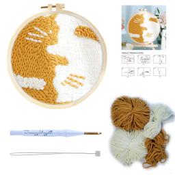 DIY Artesanato Punch Needle Bordados Kits para Adultos e Crianças, Kits Paisagem, Lã Cor Padrão Fio, Artesanato Presente - Image 2