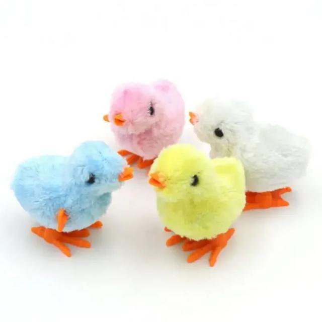 5pcs Brinquedos de Pintinho de Páscoa a Corda - Divertidos e Fofos para Crianças