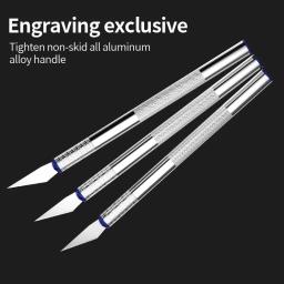 Escultura Metal Bisturi Faca, Faca Kit Ferramentas, Cortador De Papel De Madeira, Craft Pen, Gravura Suprimentos De Corte, DIY Stationery Utility Knife, 13pcs - Image 2