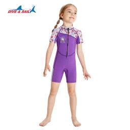 Neoprene Shorty Wetsuit infantil, zíper frontal quente, uma peça, esportes aquáticos, surf, natação, mergulho, meninas, crianças, 2,5mm - Image 4