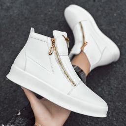Novo zíper designer tênis masculino plataforma de luxo sapatos casuais de alta qualidade tênis masculinos na moda tênis de couro - Image 2