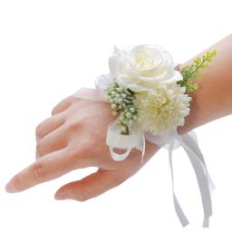 Flor de pulso para noiva e dama de honra, floresta fresca, anjo eterno, seda artificial, casamento ao ar livre, 7cm - Image 1