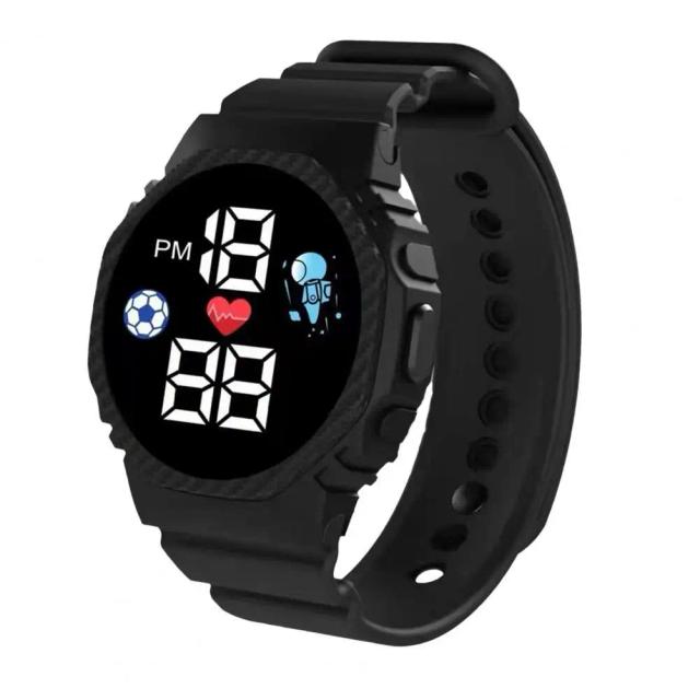 Relógio Digital Elegante de Futebol LED: Resistente a Quedas, Ideal para Uso Diário e Presentes Fashionables