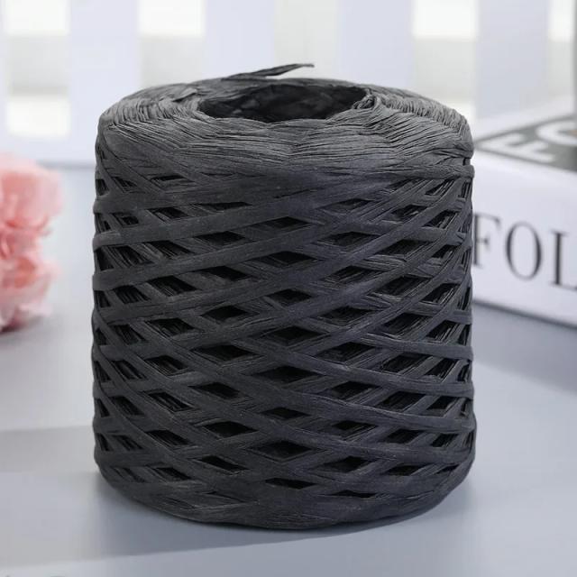 Fio de Palha Natural para Tricô e Crochê, Ideal para DIY, Chapéus de Sol e Sacolas de Praia, 200m de Linhas de Papel