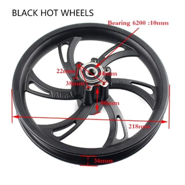 Conjunto Roda Aro Pneu Câmara 12 Polegadas para E-bikes e Scooters