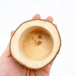 Tigela de madeira para pequenos animais, hamster pet, urso dourado, esquilo, tigelas de comida - Image 4