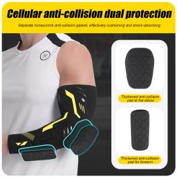 Mangas de braço acolchoadas para esportes, cotovelo de compressão protetora, protetores para basquete, futebol, vôlei, futebol, academia, casa, 1 pc - Image 2