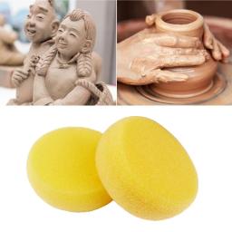 12 pçs forma redonda esponjas cerâmicas pintura absorvente de água esponja escultura ferramentas cerâmica argila cerâmica esculpir ferramenta acessórios - Image 1