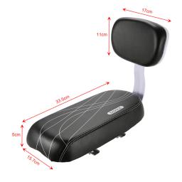 PU Leather Bicycle Back Seat para crianças, almofada macia, cremalheira traseira, resistente à água, acessórios de bicicleta, encosto - Image 5
