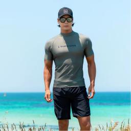 Sailbee proteger surf rash guard men banho de manga longa maiô dos homens rash guard surf camisa para natação vela transporte da gota - Image 3