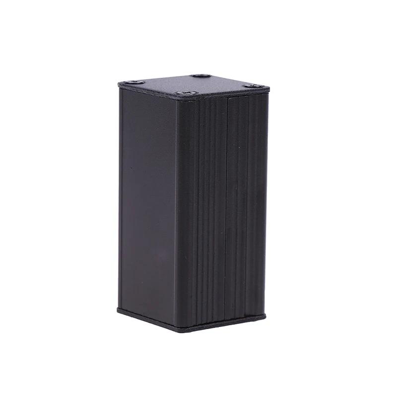 Preto Alumínio Gabinete Caso para Unidades de Alimentação, DIY, Extrudado Caixa Projeto Eletrônico, 50x25x25mm - Image 1