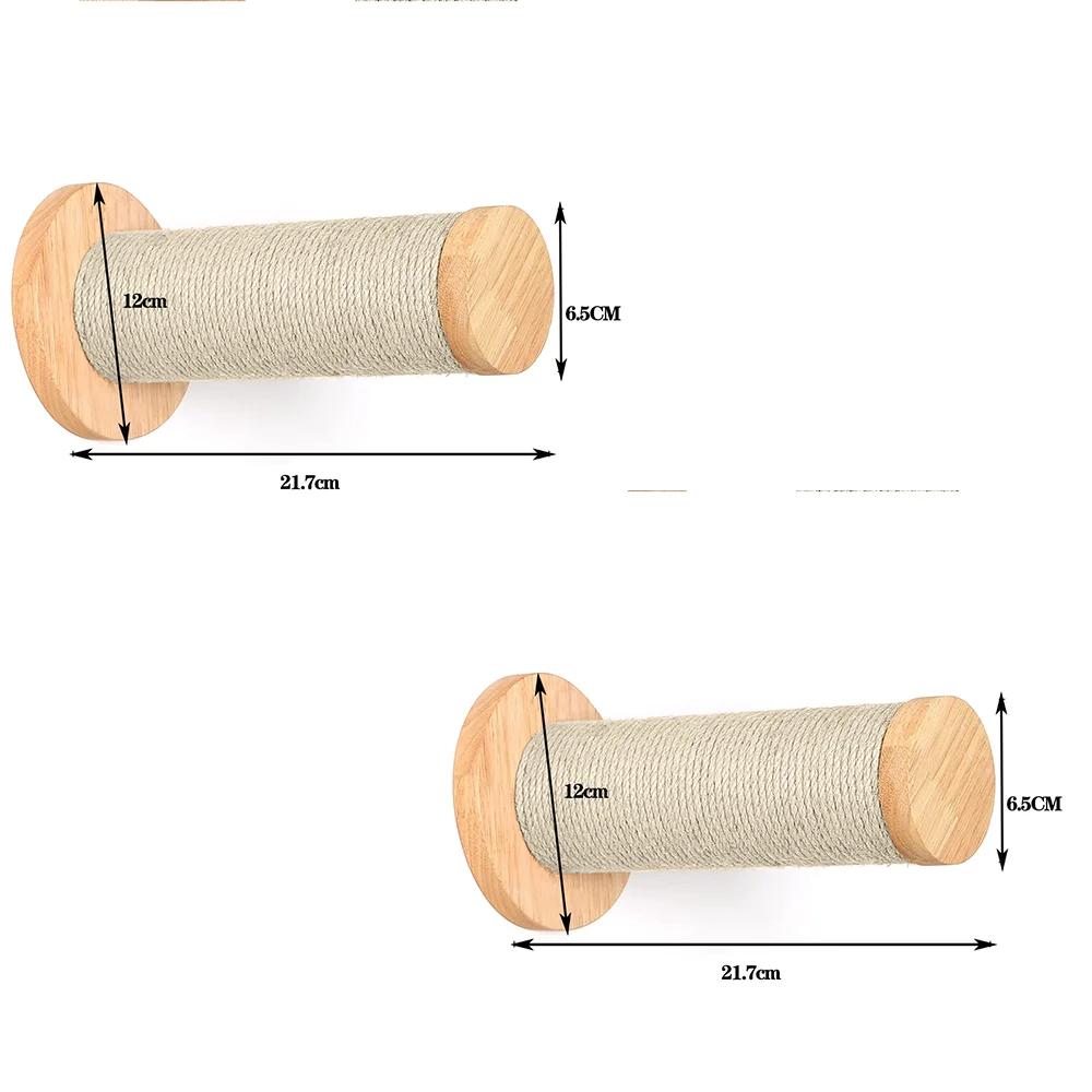 Parede de madeira Cat Tree com Sisal Escada e Plataforma, Escalada Prateleiras, Hammock Bridge, Pet Furniture, Playground para Gatinho - Image 1