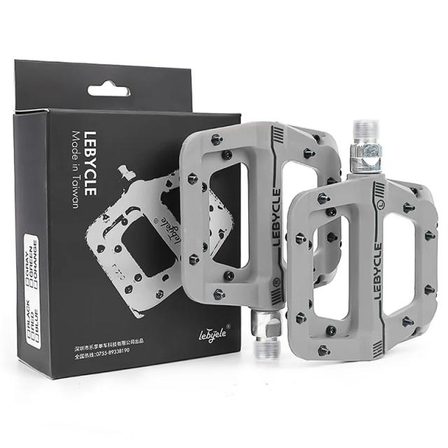 Pedais de Mountain Bike Antiderrapantes Lebycle em Nylon com Rolamento de Alta Resistência para Acessórios de Ciclismo