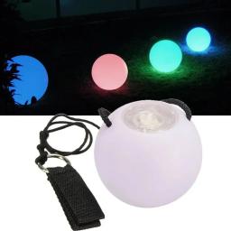 Novo led colorido luminoso fling bola botão mudança de cor fitness flash bola criativa malabarismo bola luminosa brinquedos - Image 3