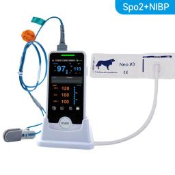 Monitor veterinário Handheld com tela táctil, multi-parâmetro, sinais vitais, gato e cão, oxímetro animal do pulso - Image 2