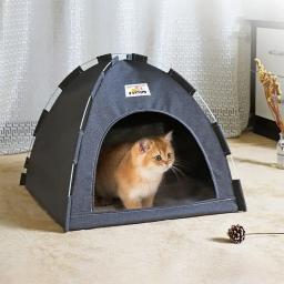 Almofada quente tenda cama para animais de estimação, gato casa, suprimentos produtos acessórios, sofá cesta, garra, gatinho tendas, cesta, móveis, inverno - Image 4