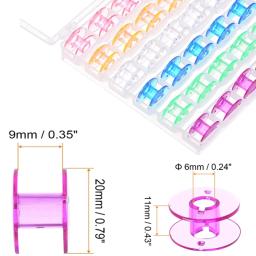 Bobinas Vazias e Caixa De Armazenamento De Estojo, Carretéis De Máquina De Costura, Plástico Transparente, Bobinas De Metal, Ferramentas, Acessórios, Ferramentas - Image 2