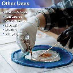 Silicone Putty Mold Making Kit, Sugarcraft Seguro para Alimentos, Moldes Dentários, Borracha Material de Impressão do Solo, Plástico, Resina, 700g - Image 4