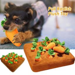 Tapete de pelúcia Snuffle para Pet, Campo Vegetal Inovador, Pull Rabanete, Brinquedos interativos para cachorro, Cenoura - Image 6