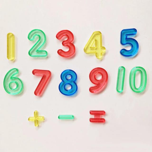 Montessori Brinquedos Educacionais Letras e Números Transparentes para Crianças