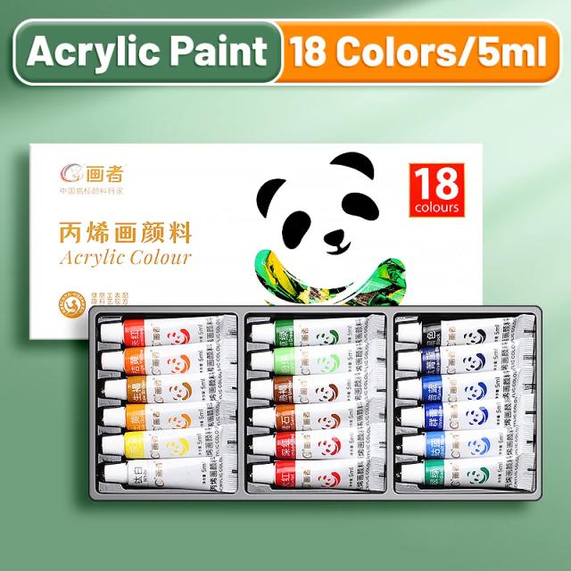 Conjunto de Tinta Acrílica Arte 12/18/24 Cores 5ml