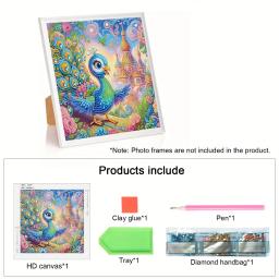 DIY Special Shape Diamond Painting Kits para Iniciantes, Beautiful Peacock, 5D Wall Decoration, Home Gift - Image 3